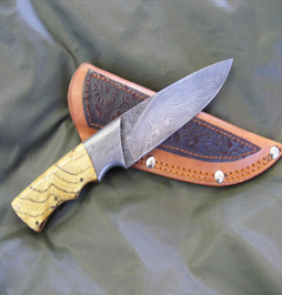 hunting knife damascus 15